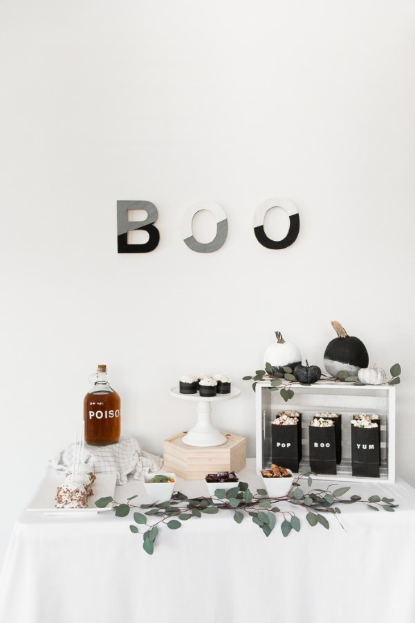 Halloween Buffet – Deko Ideen und Tipps für eine tolle Gruselparty minimalistische deko halloween