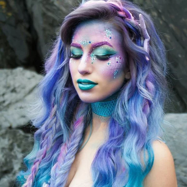 Halloween Frisuren Ideen und Tipps für ein gelungenes Grusel-Outfit meerjungfrau haare mermaid