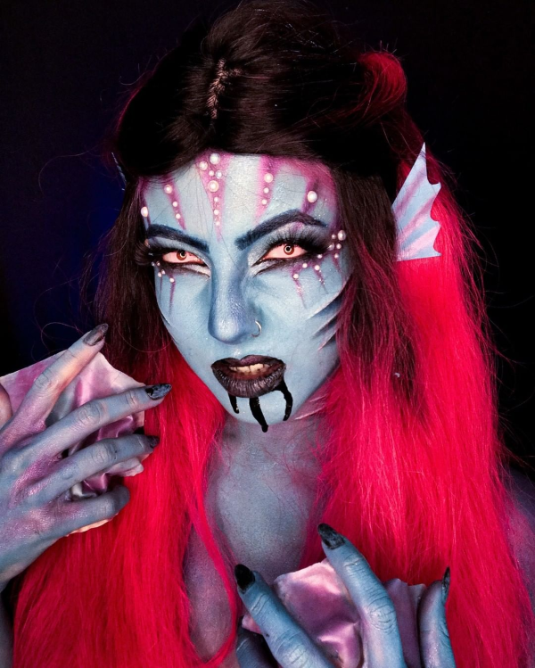Halloween Makeup Ideen und Tipps für Ihr diesjähriges Kostüm gruselige meerjungfrau ideen