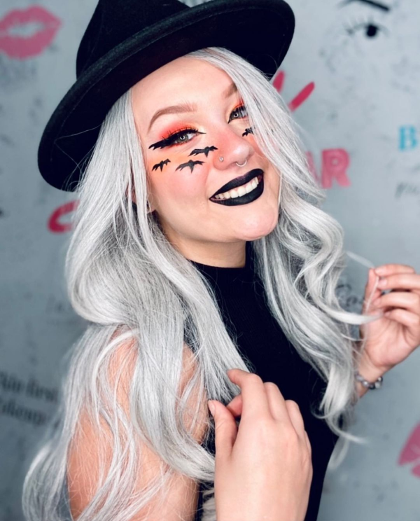 Halloween Makeup Ideen und Tipps für Ihr diesjähriges Kostüm hexe graue haare ideen