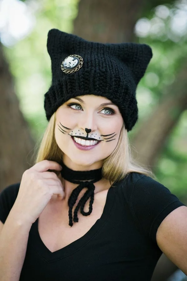 Halloween Makeup Ideen und Tipps für Ihr diesjähriges Kostüm schwarze katze