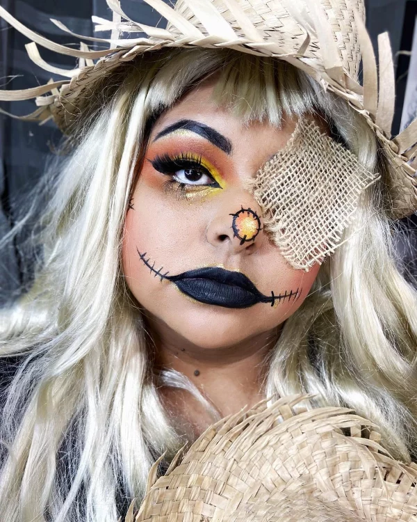 Halloween Makeup Ideen und Tipps für Ihr diesjähriges Kostüm vogelscheuche ideen hübsch