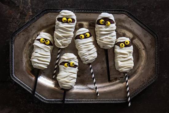 halloween kekse backen mumien