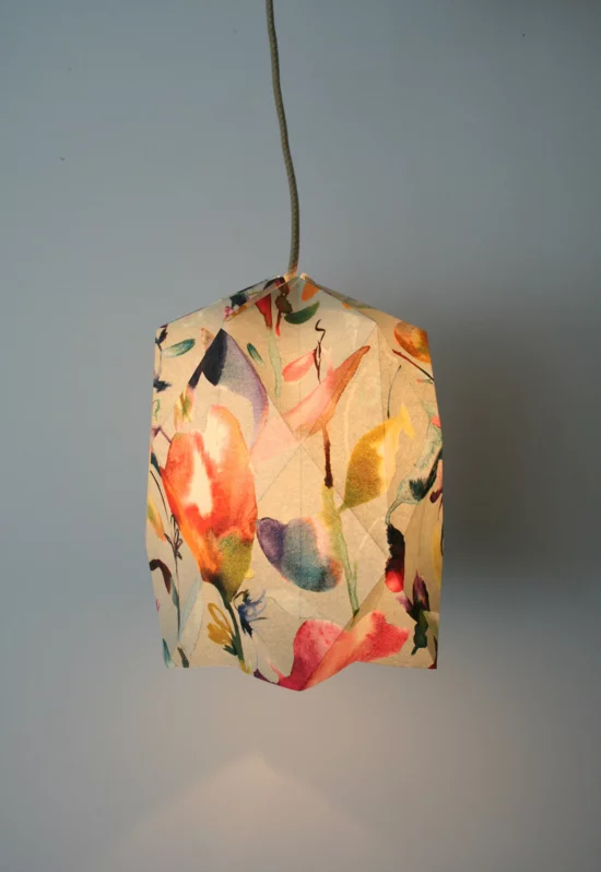 kunstvollen lampenschirm basteln aus stoff