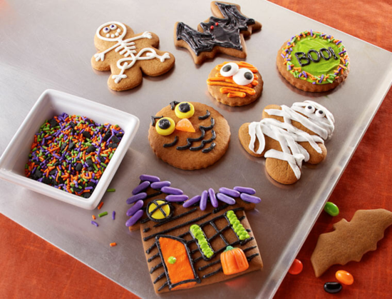 lustige halloween kekse dekorieren