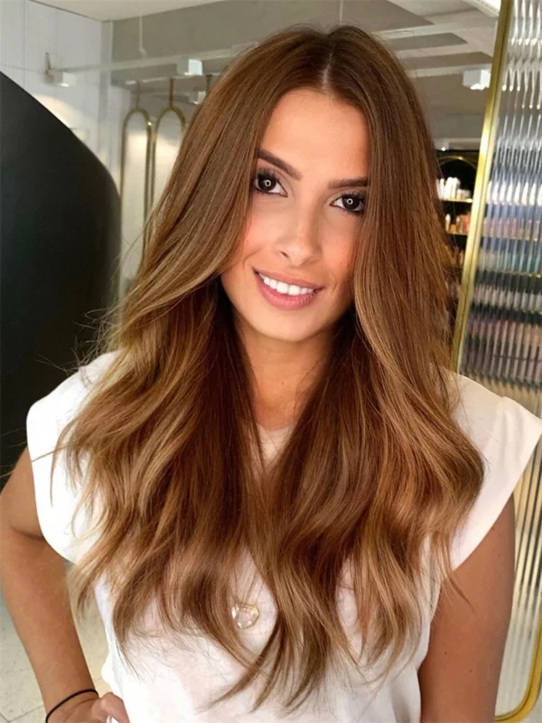 langes welliges Haar mit Air Touch Balayage 