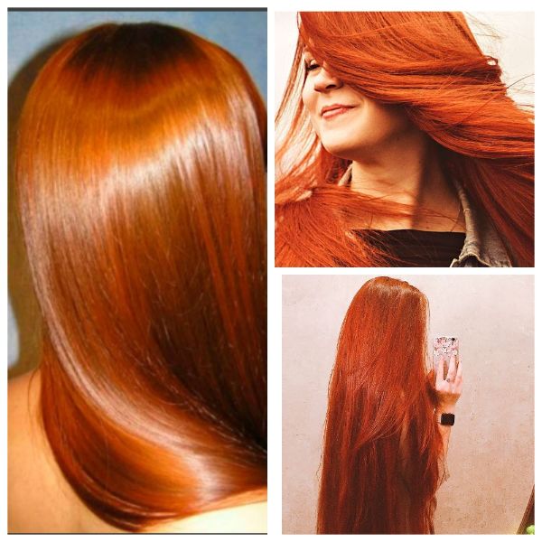 Haare färben - schöne rote Farbe