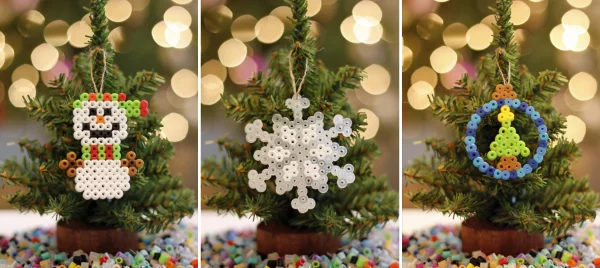 Mit Bügelperlen zu Weihnachten basteln – kinderleichte DIY Projekte mit Pixel Art Optik einfache coole festliche motive zum nachmachen