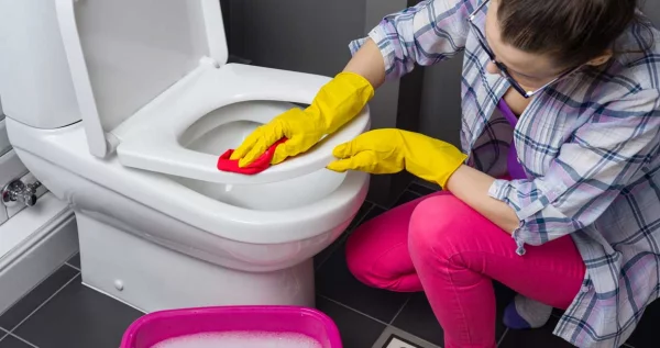 Toilette putzen Hausmittel gegen Chemie umweltschonend arbeiten 