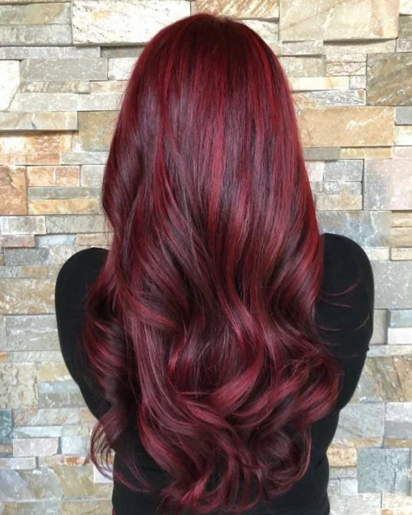 rote Haare mit Balayage Färbetechnik