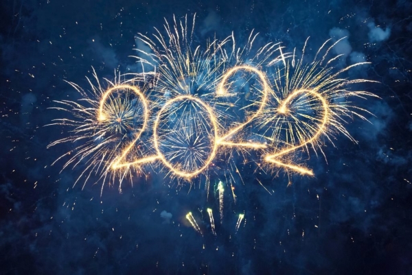 Glückliches neues Jahr beste Wünsche für einen guten Rutsch ins neue Jahr 2022