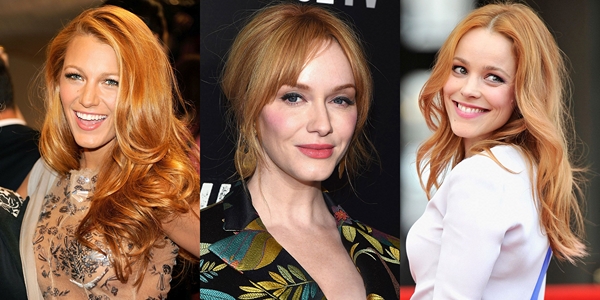 Kupfer Haarfarbe Celebrities mit roten Haaren