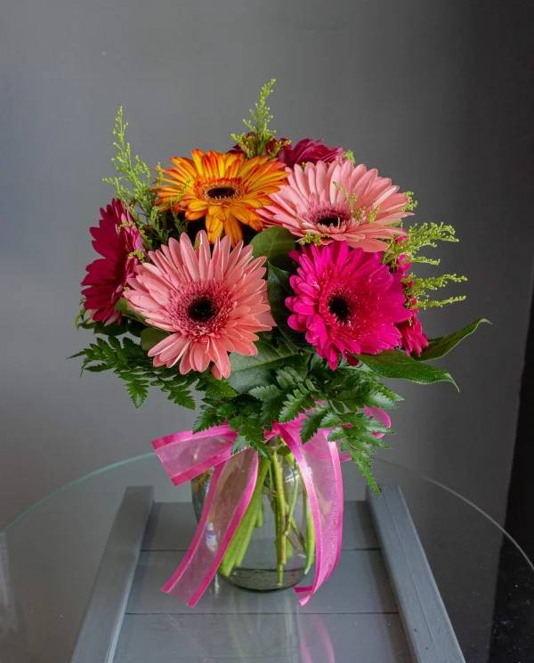 Blumensprache zum Valentinstag Gerbera Bouquet Dankbarkeit ausdrücken