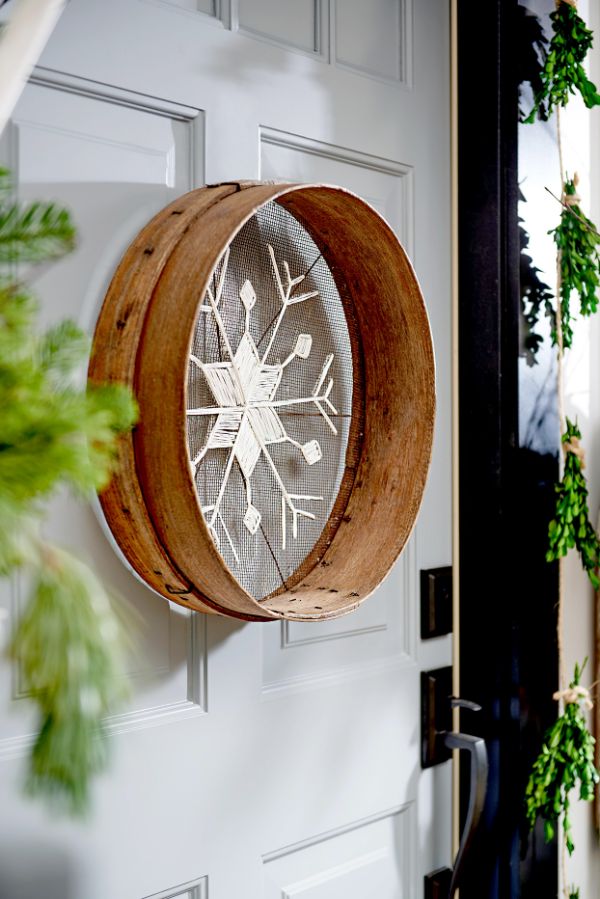 Deko Weihnachten Idee für den Schmuck der Tür