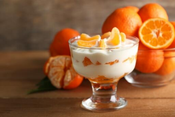 Mandarinen Desserts Mandarinen-Quark-Dessert im Glas Schlemmer Genuss