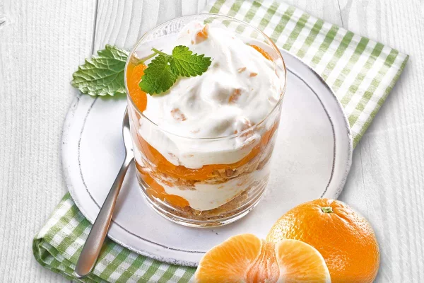 Mandarinen Desserts Tiramisu mit Mandarinen im Glas beliebteste Nachspeise
