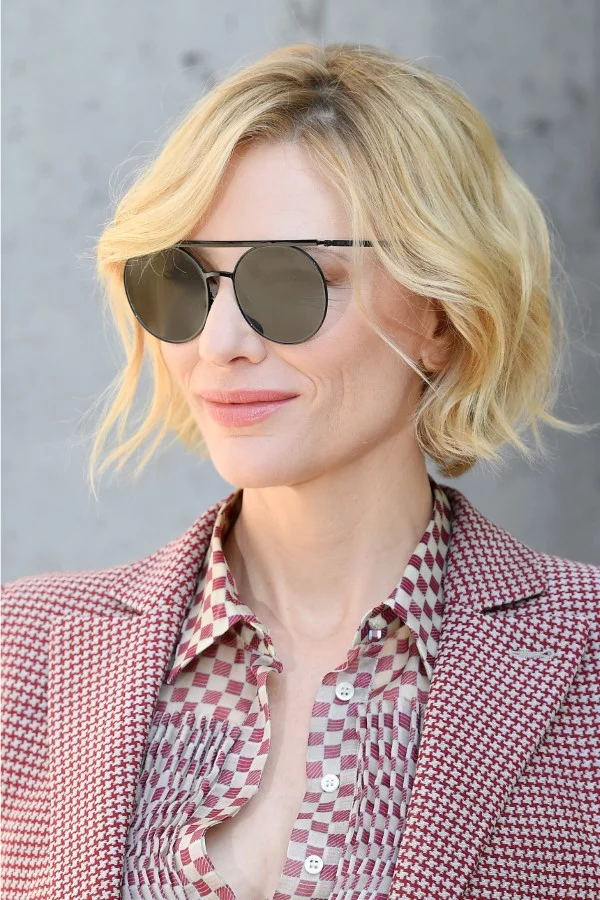 Gestufter Bob mit Brille – stilvolle Ideen und praktische Styling Tipps Cate Blanchett frisur