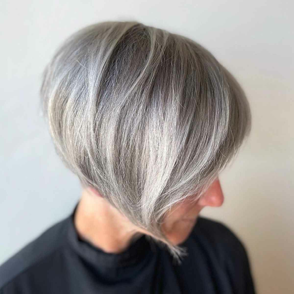 graue haare färben kurzer bob