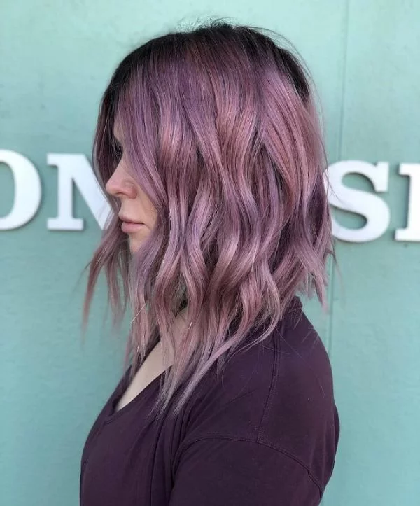 lila und braun kombinieren - trendige Haarfarben für junge Frauen 