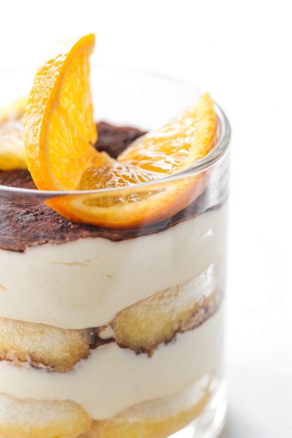 orangen tiramisu leckere desserts in gläsern