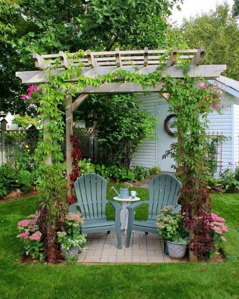 Ecke fuer die perfekte Erholung Sitzecke im Garten