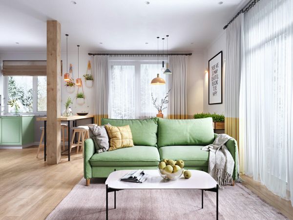 Frühlingsdesign - grüne Sofas