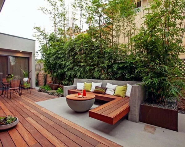 terrassenbepflanzung moderne terrassengestaltung funktional grün