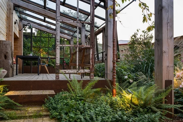 Gartenbereich Einrichtungsideen Gartentrends 2023 Konstruktion im Freien für Terrasse mit Überdachung 