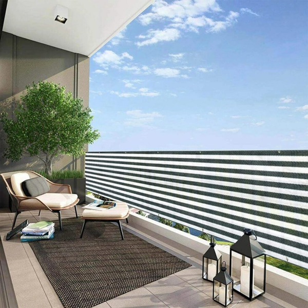 Paravent Outdoor ideen garten balkonideen dekoideen strohmatte zaun maritime stimmung
