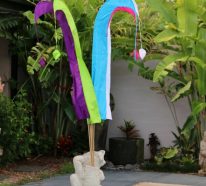 Balifahne im Garten aufstellen- Dekoideen mit tiefer Symbolik