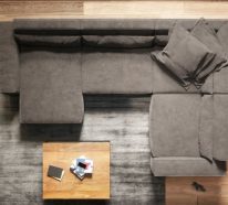 Gemütliches Sofa als wichtiges Gestaltungselement im Wohnzimmer