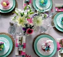 Schöne Osterdeko Tisch bringt das Frühlingsfest nach Hause