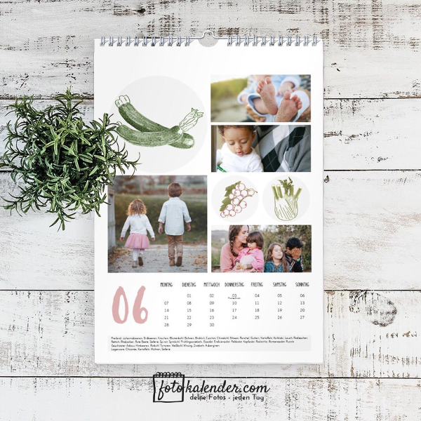 Fotokalender 2022 gestalten praktische Geschenkidee mit persoenlicher Note wandkalender familienfotos kinder garten
