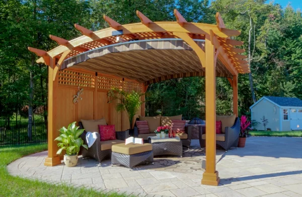 Gartenpavillon DIY Ideen kit selber bauen abstellplatz