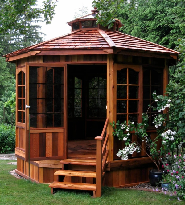 Gartenpavillon DIY Ideen kit selber bauen meditationsraum