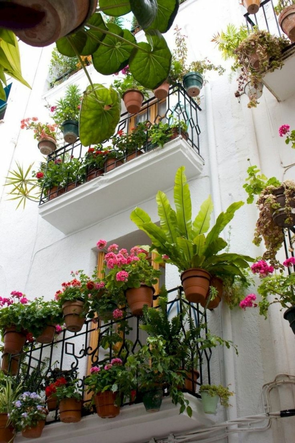 balkonkasten bepflanzen kleiner balkon dekoideen