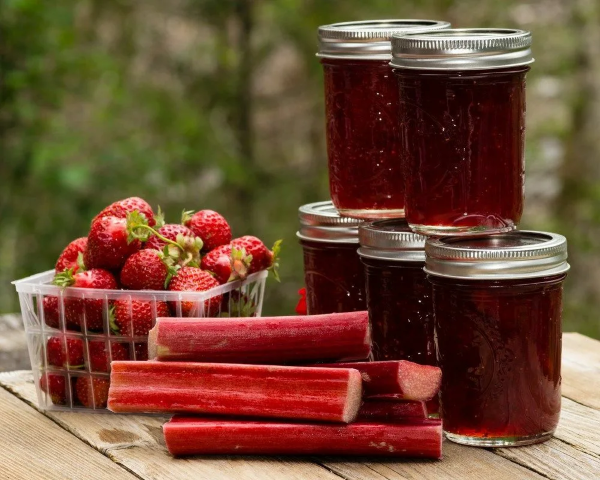 Erdbeer Rhabarber Torte – einfaches Rezept wie vom Konditor marmelade mit roten fruechten