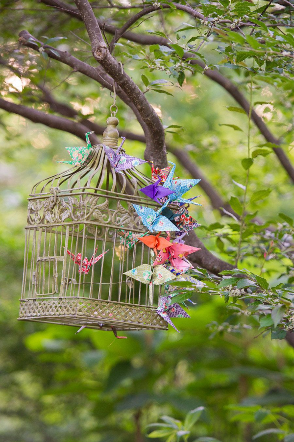 Garten gestalten mit wenig Geld – grossartige Ideen fuer kostenloses Gaertnern vogelkaefig diy deko idee