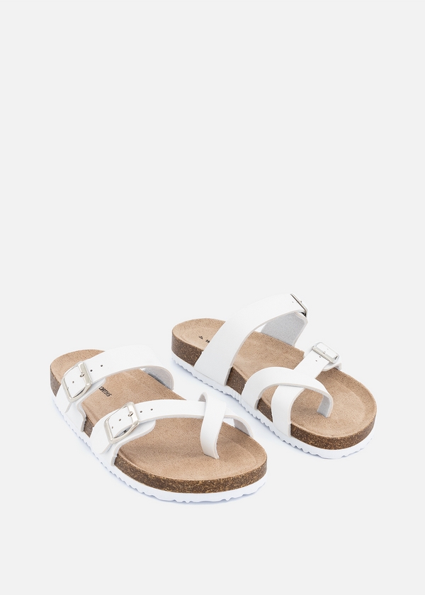 Sommerschuhe Sandalen weiß modern schick flach