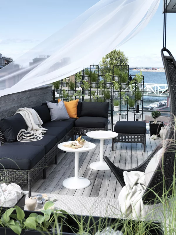 Sonnenschutz Ideen fuer Terrasse und Balkon diy projekt mit stoff seil