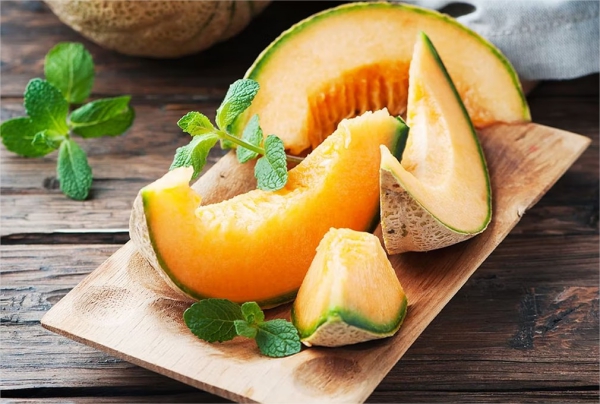 Cantaloupe-Melone perfekt für jede gesunde Ernaehrung kalorienarm vitaminreich enthaelt Ballaststoffe
