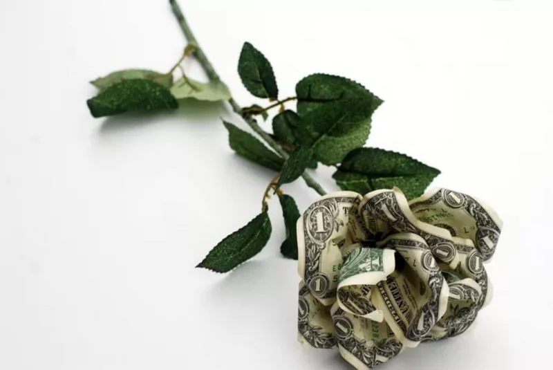 Papiergeld Rose basteln Anleitung und Ideen