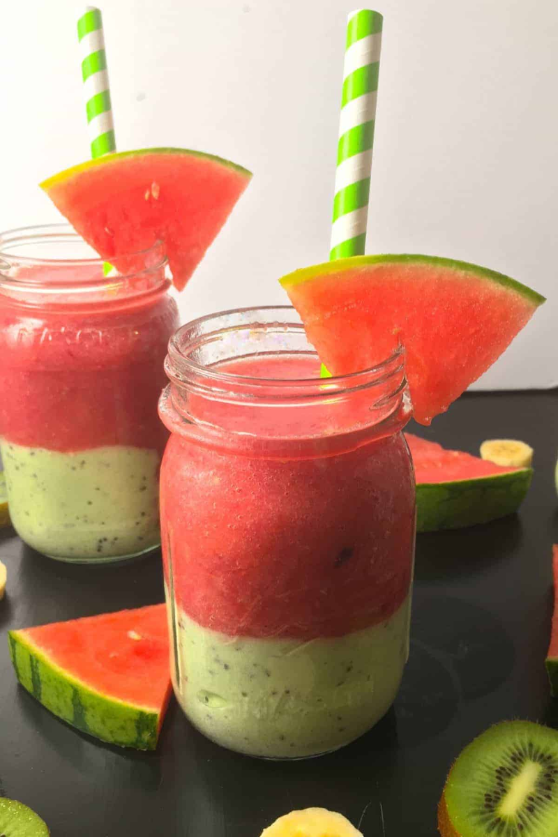 Wassermelonen Smoothie – 3 erfrischende Rezeptideen wassermelone kiwi getraenk
