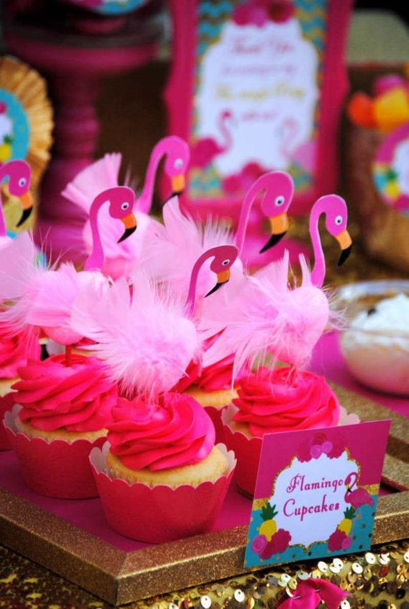 flamingo party cupcakes ideen dekko ideen diy ideen sommer