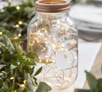 Lichterkette im Glas dekorieren – tolle Inspiration für leuchtende Deko