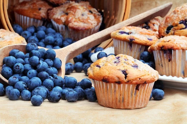 Blaubeer-Muffins vegane Heidelbeer-Muffins zubereiten guten Appetit