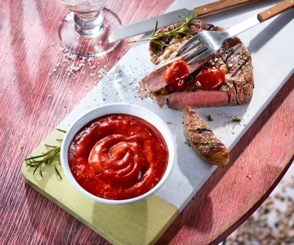 Grillsauce selber machen beim Grillen zum Fleisch BBQ-Sauce mit Ketchup Tomatenmark