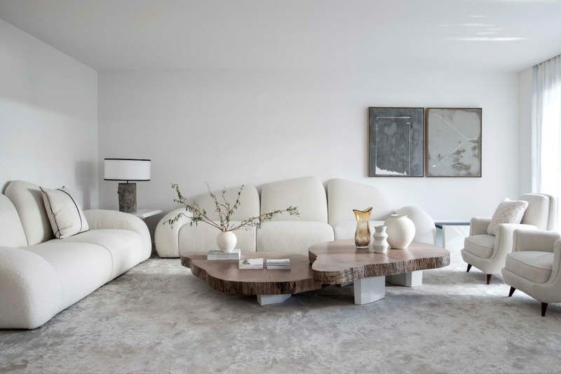 modernes wohnzimmer einrichten helle möbel