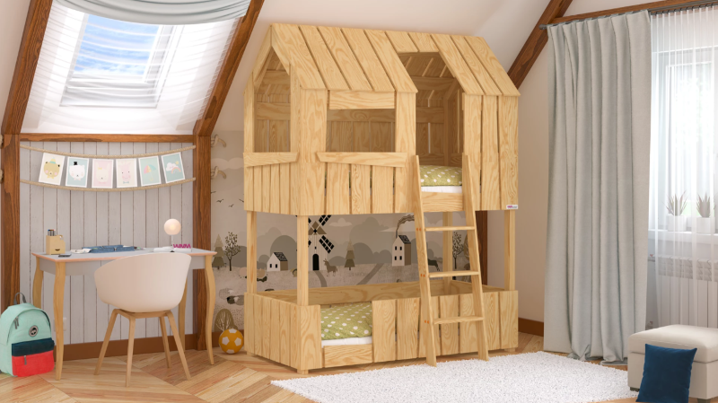 Etagenbett – die perfekte Loesung fuer Zwei- und Drei-Kind-Familien hochbett baumhaus design