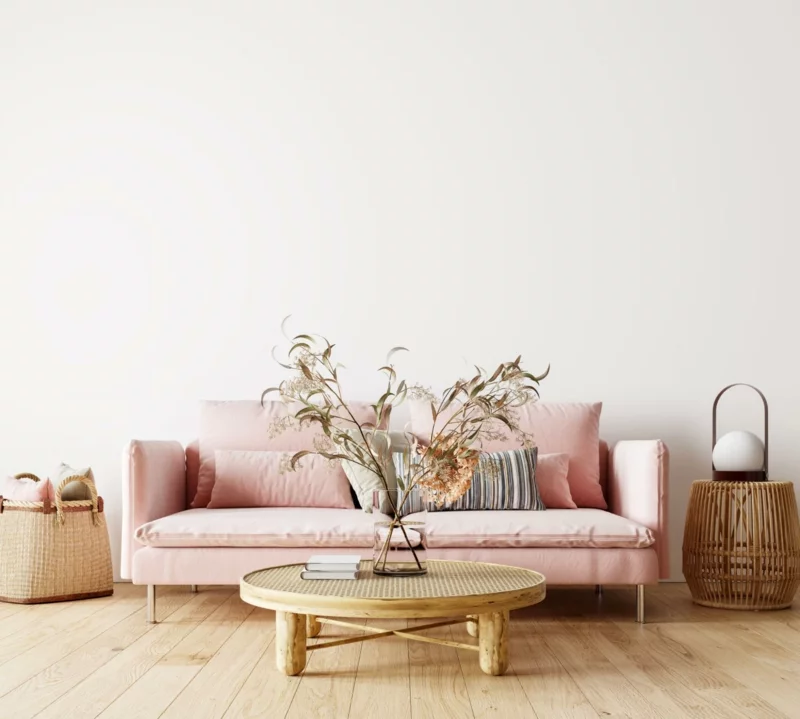 Herbstdeko 2022 ambiente dekoideen herbst wohnzimmer rosa